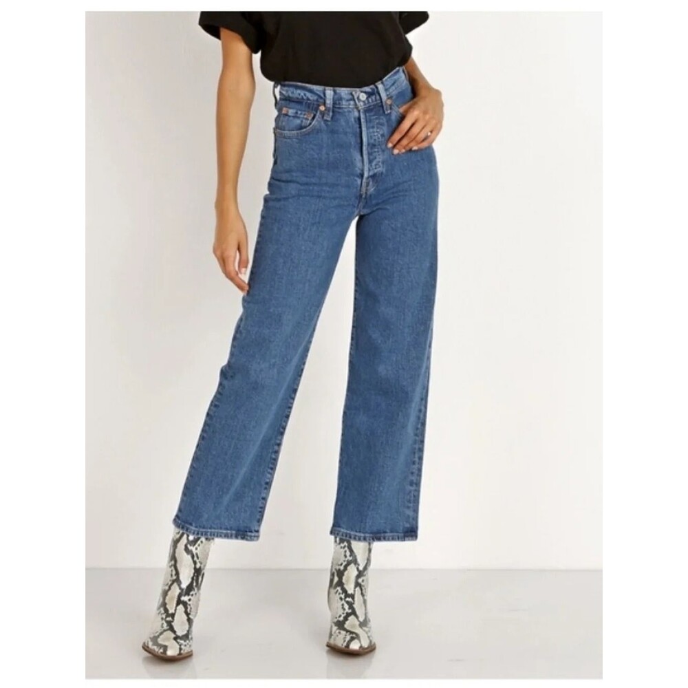 Levi's Ribcage Straight Ankle 90s Button Fly Jeans Size 29